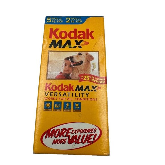 Kodak Max Versatility ISO 400 Color Film 35mm 6 Pack 192 Exposures Sealed New - Picture 1 of 3